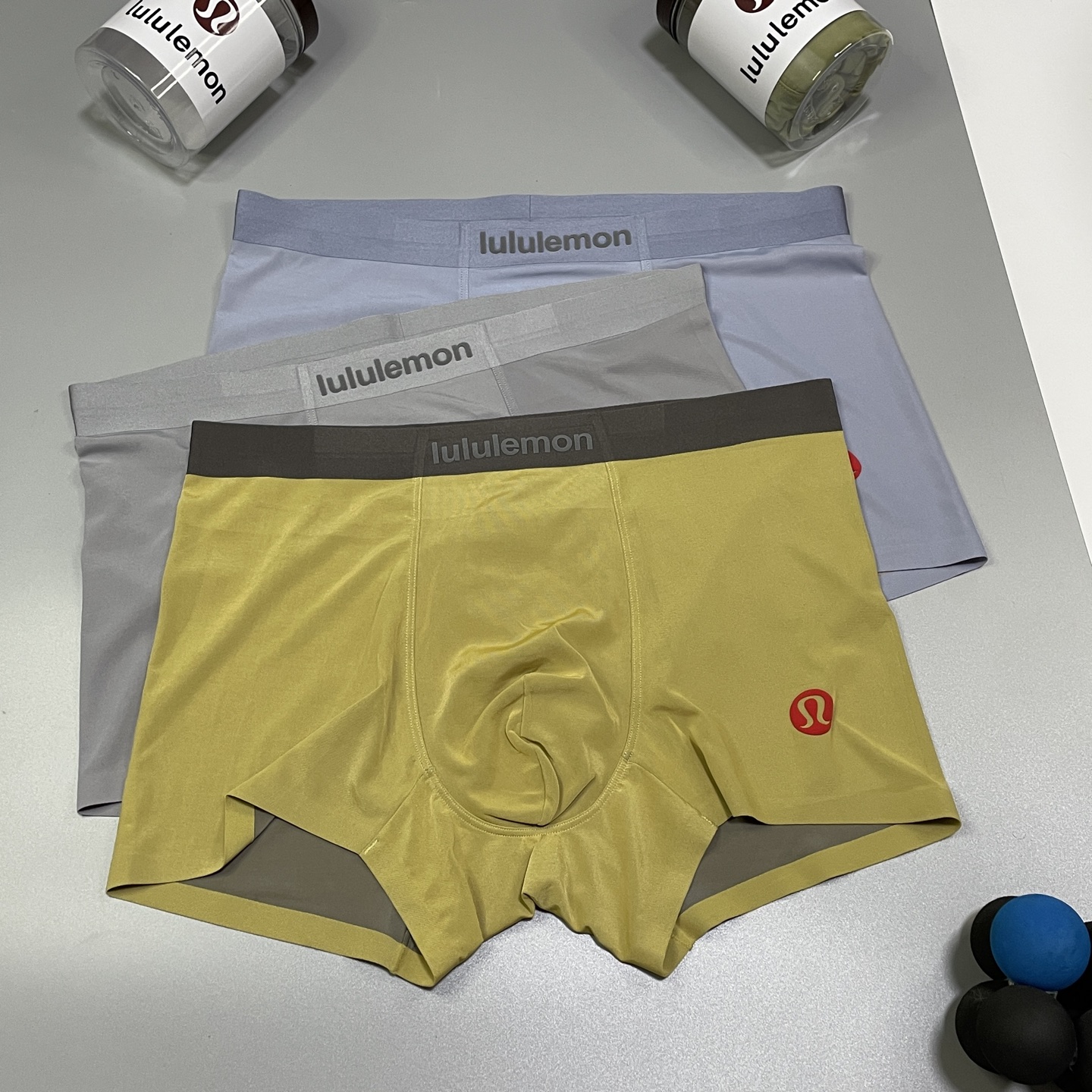 新品！lululemon男士内裤！ 外贸公司合作订单，经典立体发泡logo印标 轻薄透设计，采用进口双面