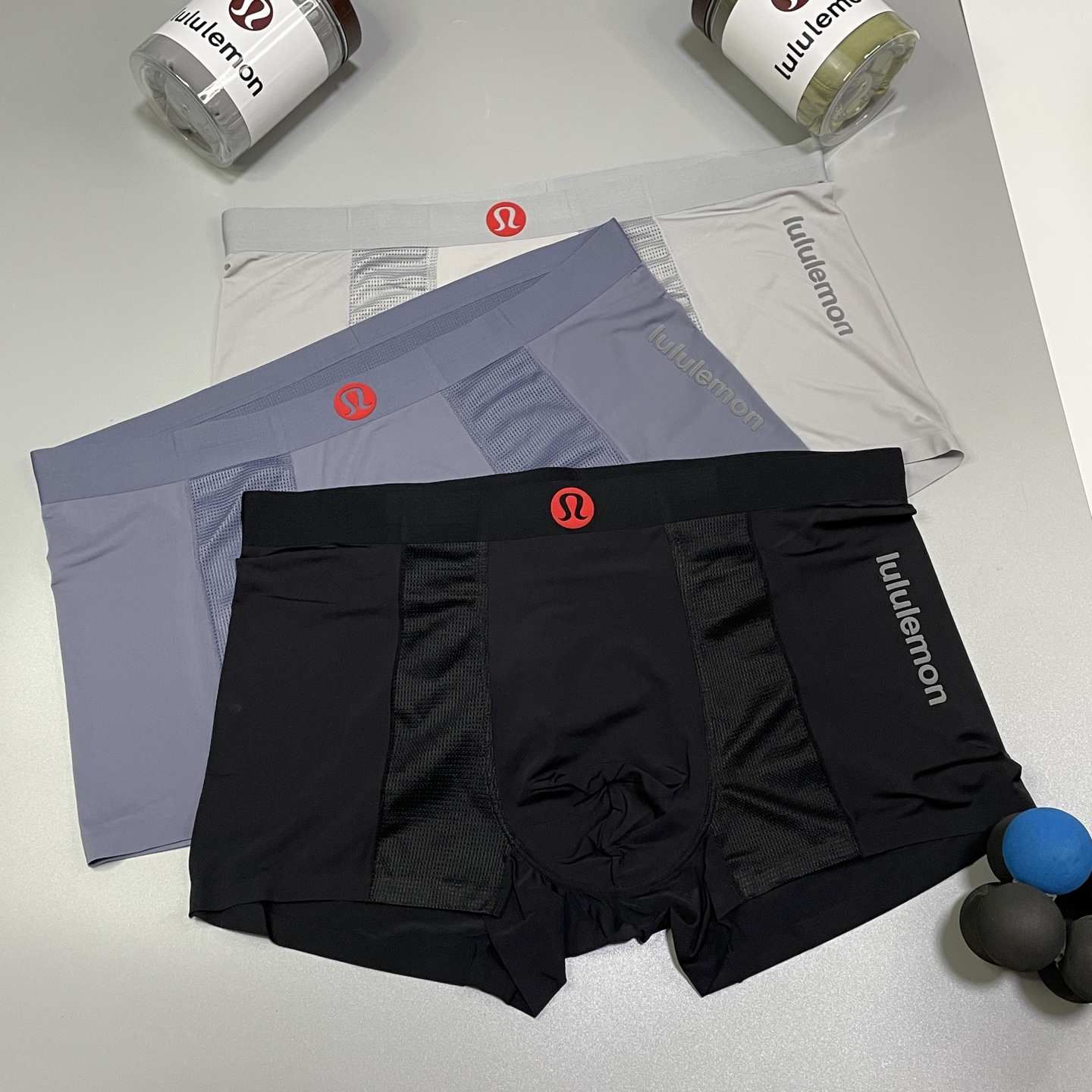 🔥🔥🔥新品！lululemon男士内裤！ 外贸公司合作订单，经典立体发泡logo印标 轻薄透设计，采用进