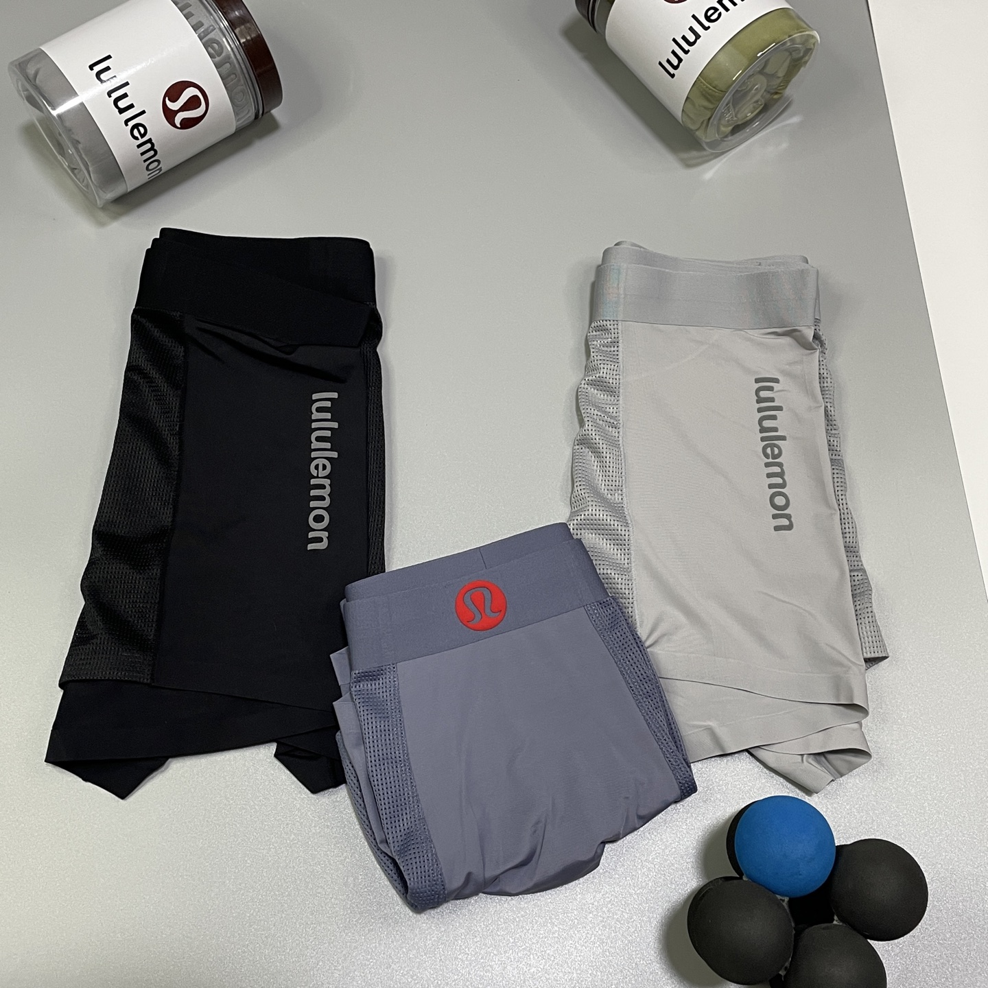 🔥🔥🔥新品！lululemon男士内裤！ 外贸公司合作订单，经典立体发泡logo印标 轻薄透设计，采用进