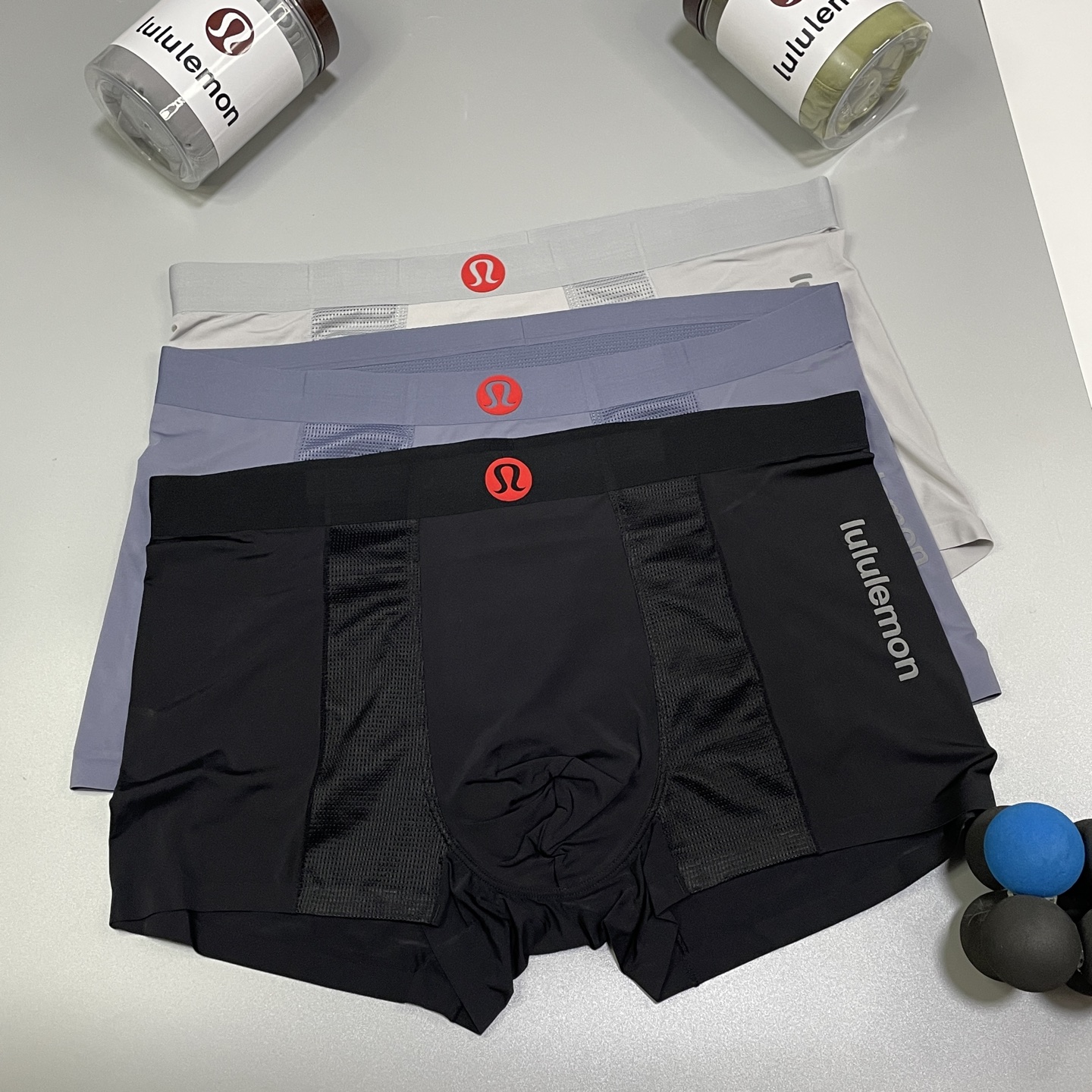 🔥🔥🔥新品！lululemon男士内裤！ 外贸公司合作订单，经典立体发泡logo印标 轻薄透设计，采用进