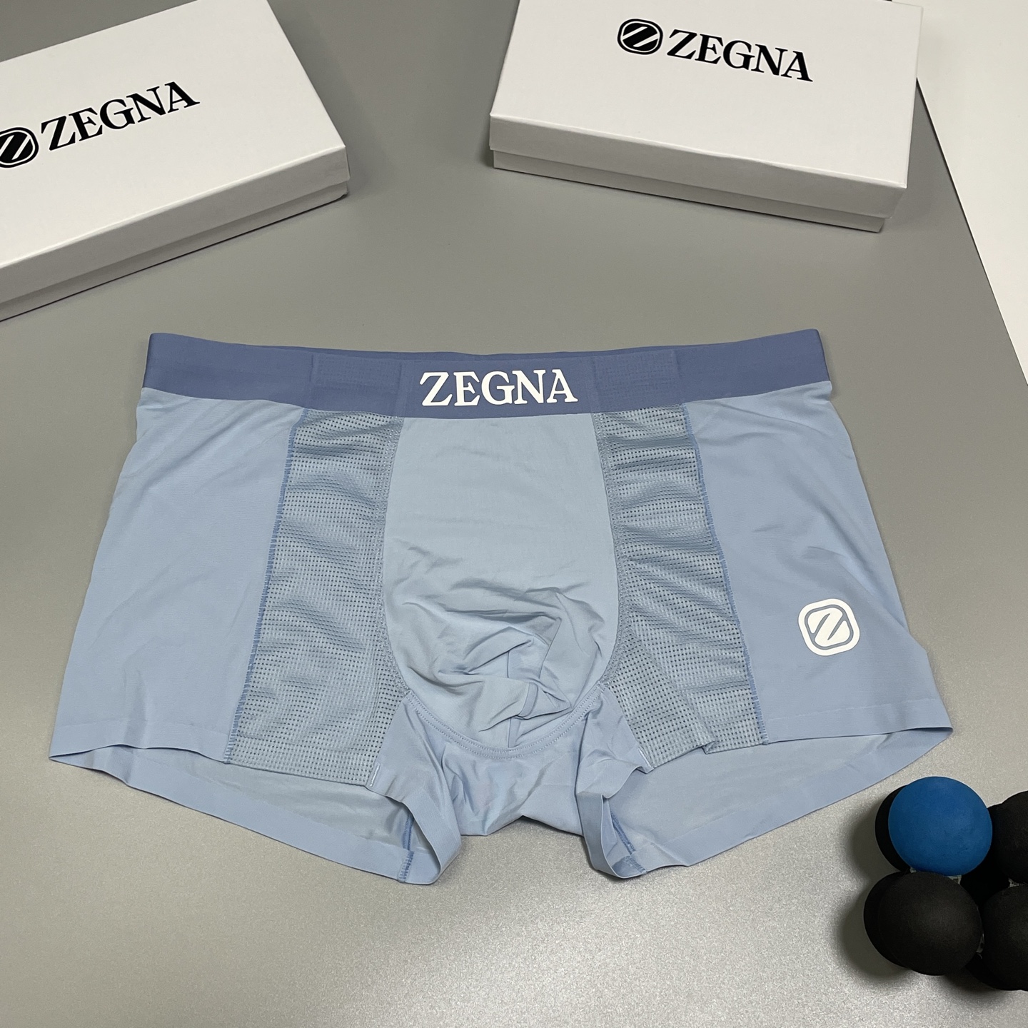 🔥🔥🔥 新品 杰尼亚男士内裤！ 外贸公司合作订单，经典立体硅胶logo印标 轻薄透设计，采用进口冰丝轻薄
