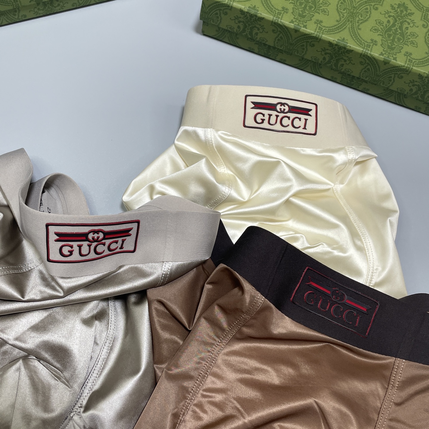 🔥🔥🔥新品！古琦GUCCI男士内裤！ 外贸公司合作订单，经典立体硅胶logo印标 轻薄透设计，采用进口桑