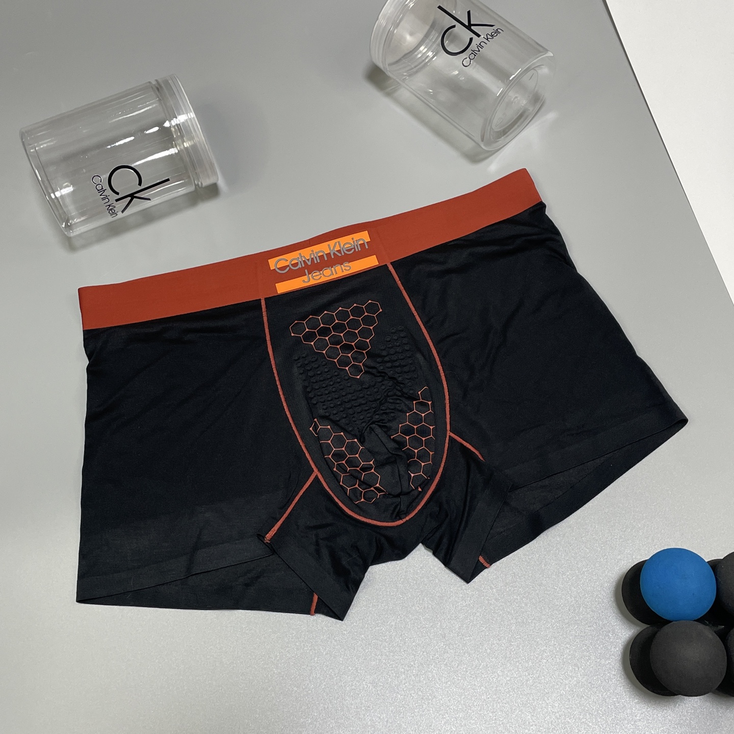 🔥🔥🔥新款 CK 莫代尔面料爆款到货、专柜立体硅胶Logo订织面料和颜色绝对的原单品质，按摩裆无缝切割工