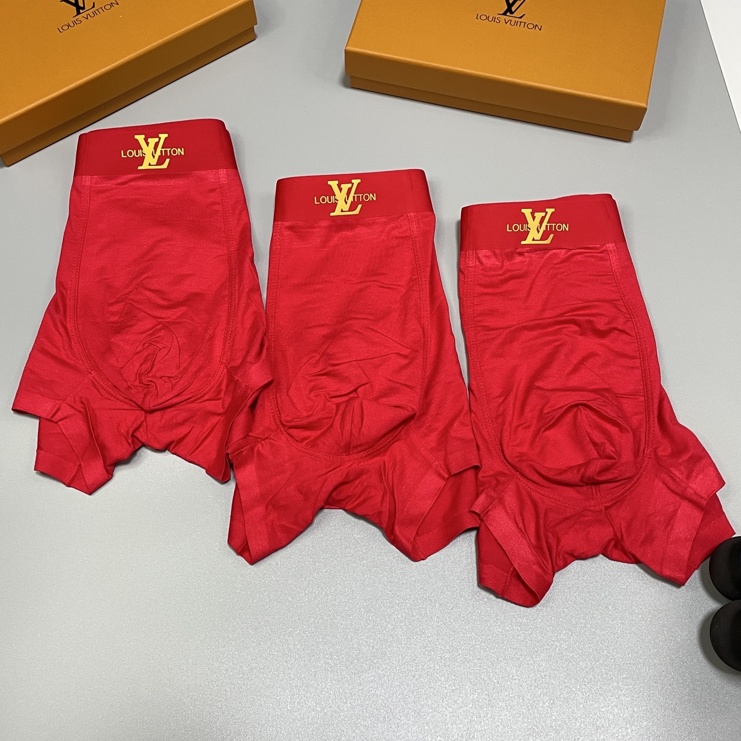 🔥🔥🔥红红火火自备送礼佳品！LV路易威登经典时尚男士内裤！外贸国外订单，立体硅胶lougo 原单品质，无