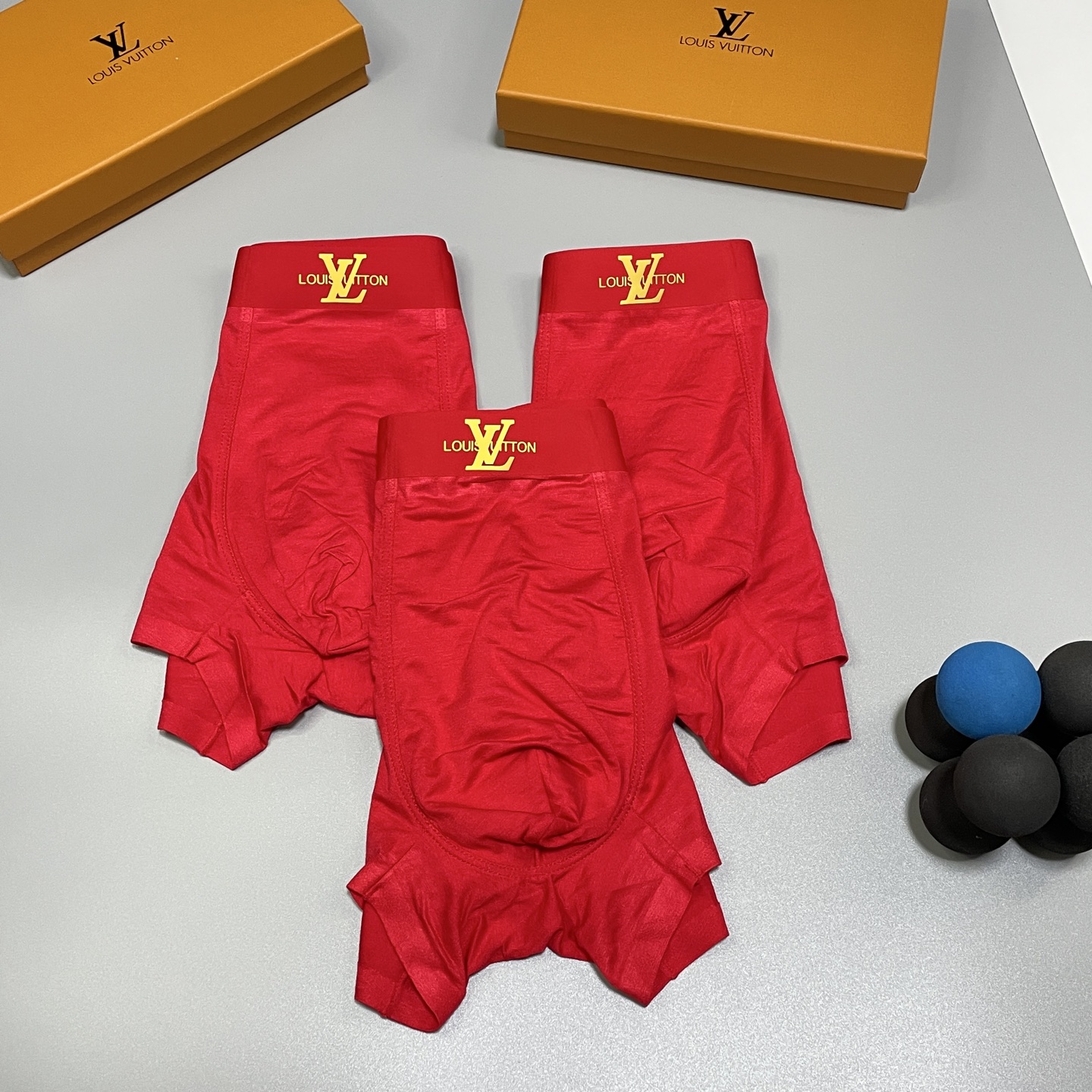 🔥🔥🔥红红火火自备送礼佳品！LV路易威登经典时尚男士内裤！外贸国外订单，立体硅胶lougo 原单品质，无