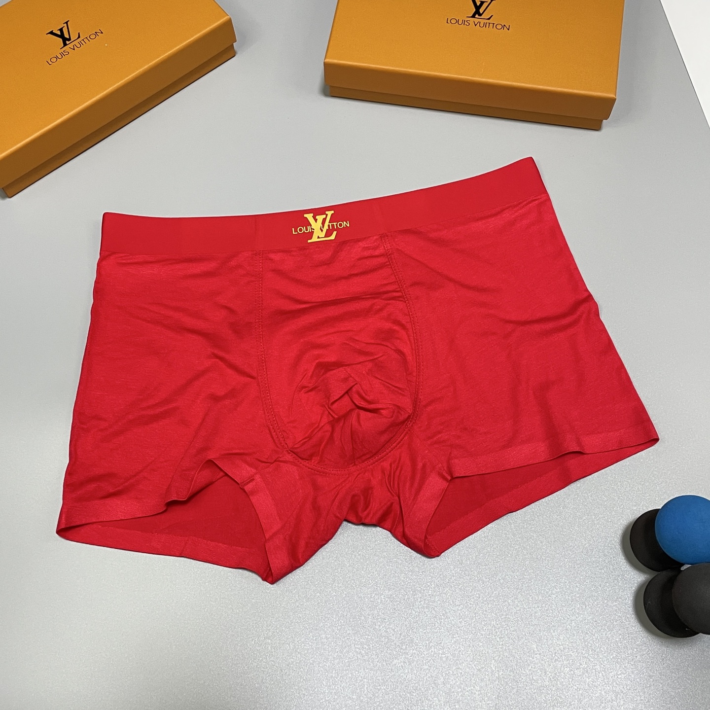 🔥🔥🔥红红火火自备送礼佳品！LV路易威登经典时尚男士内裤！外贸国外订单，立体硅胶lougo 原单品质，无