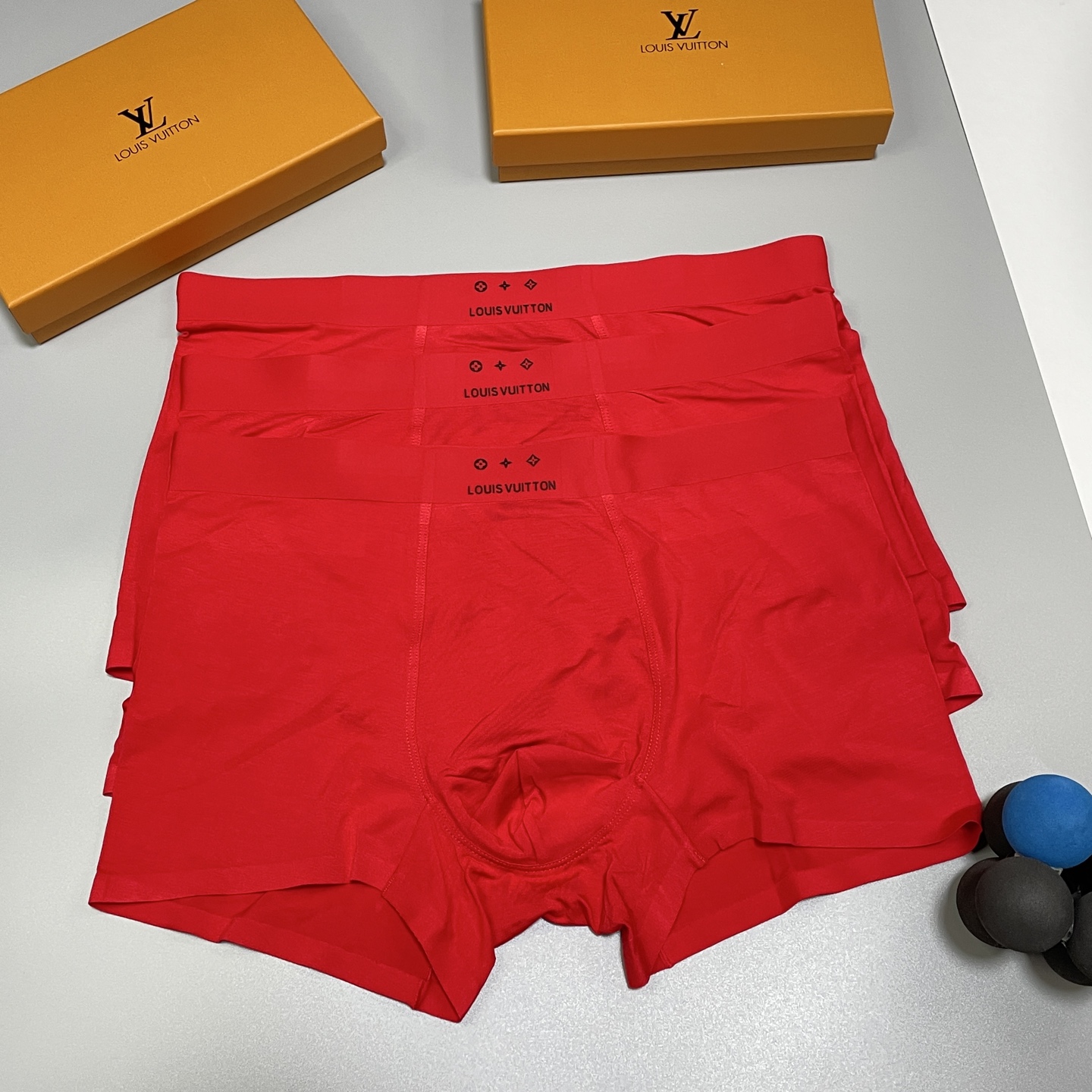 🔥🔥🔥红红火火自备送礼佳品！LV路易威登经典时尚男士内裤！外贸国外订单，立体硅胶lougo 原单品质，无