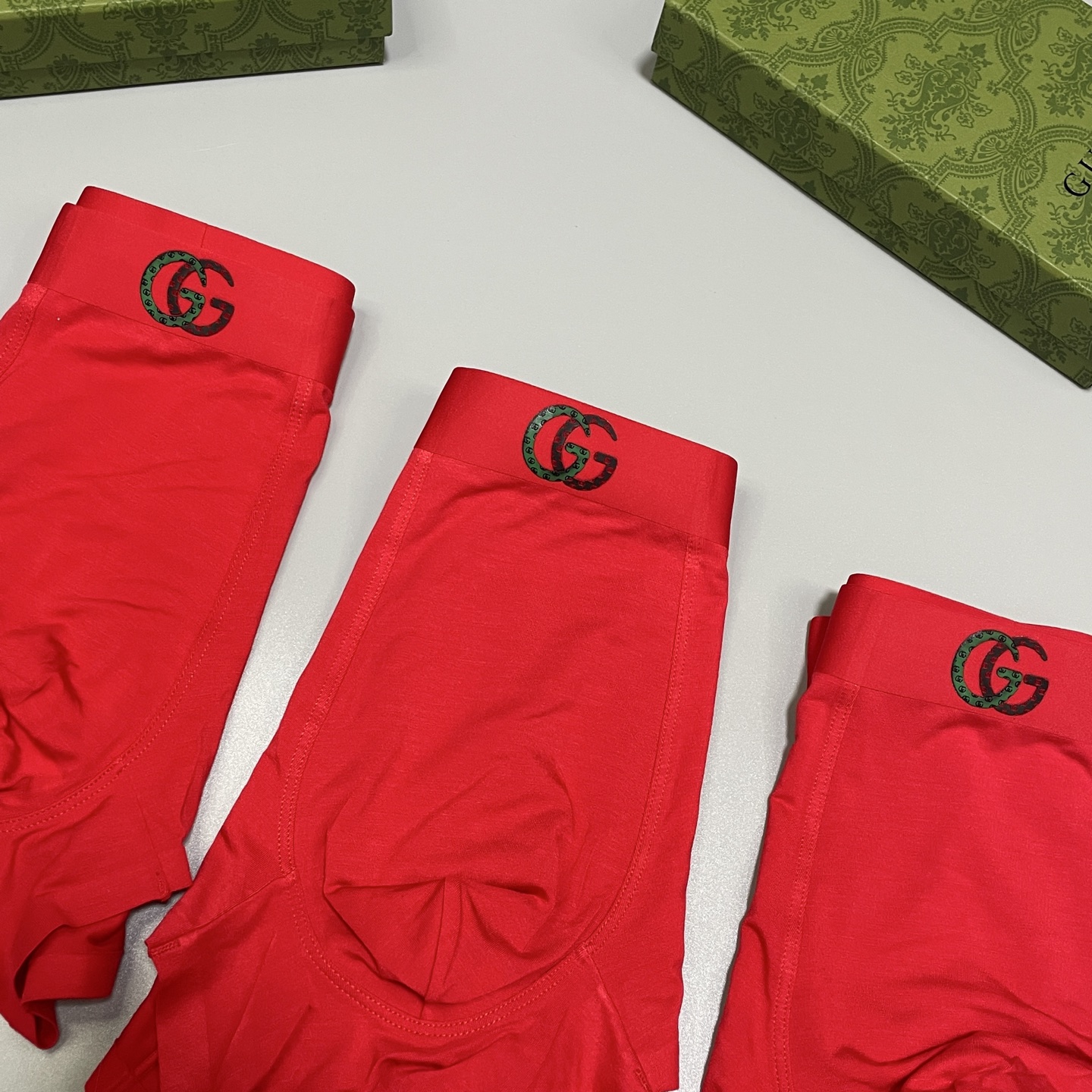 🔥🔥🔥红红火火自备送礼佳品！古琦CUCCI经典时尚男士内裤！外贸国外订单，立体硅胶lougo 原单品质，