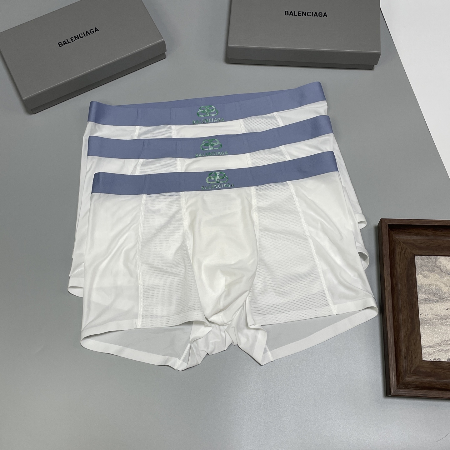 🔥🔥🌾2026新品，巴黎世家时尚男士内裤！ 外贸公司合作订单，腰头采用立体3D印花lougo设计，采用进