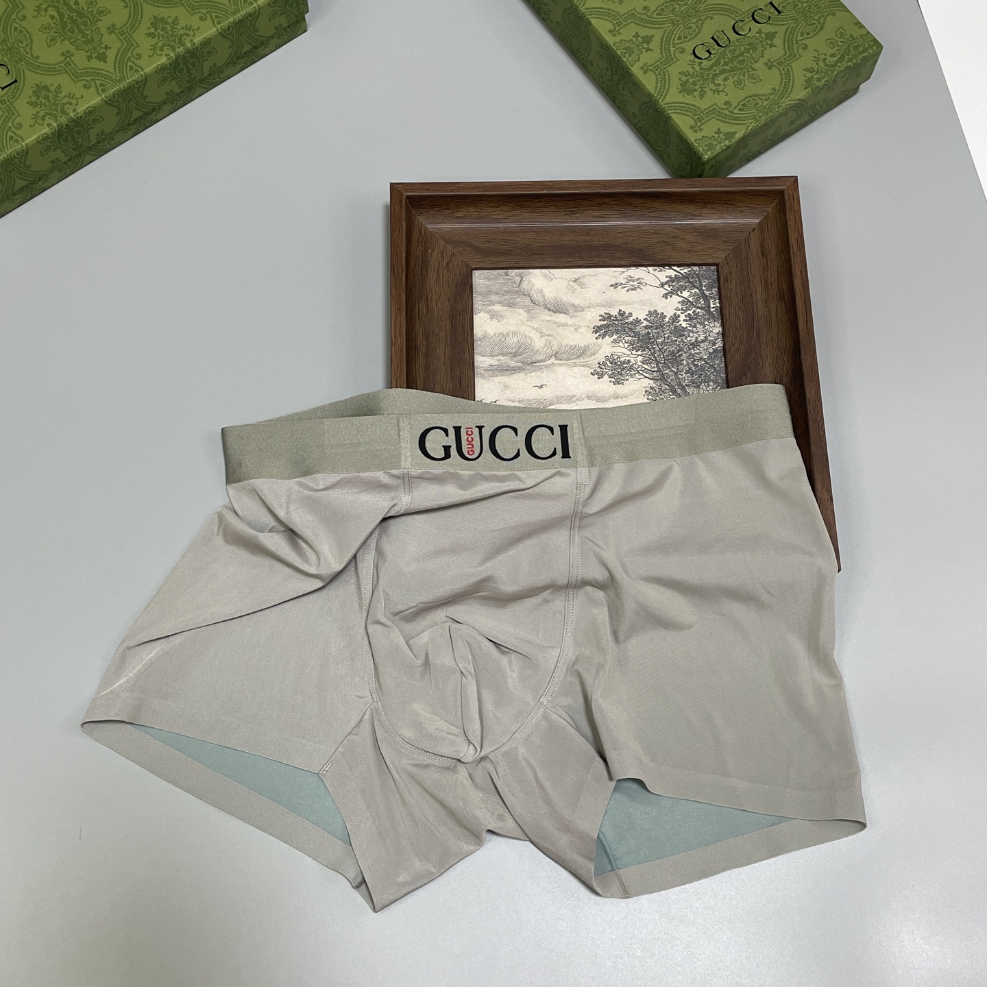 🔥🔥🌾2026 新品，古琦男士内裤！ 外贸公司合作订单，经典立体硅胶logo印标 轻薄透设计，采用进口冰