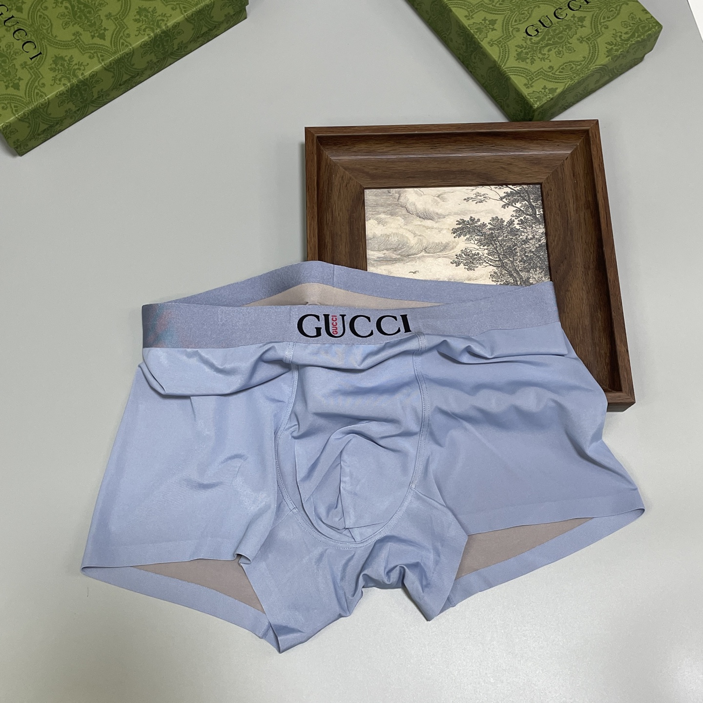 🔥🔥🌾2026 新品，古琦男士内裤！ 外贸公司合作订单，经典立体硅胶logo印标 轻薄透设计，采用进口冰