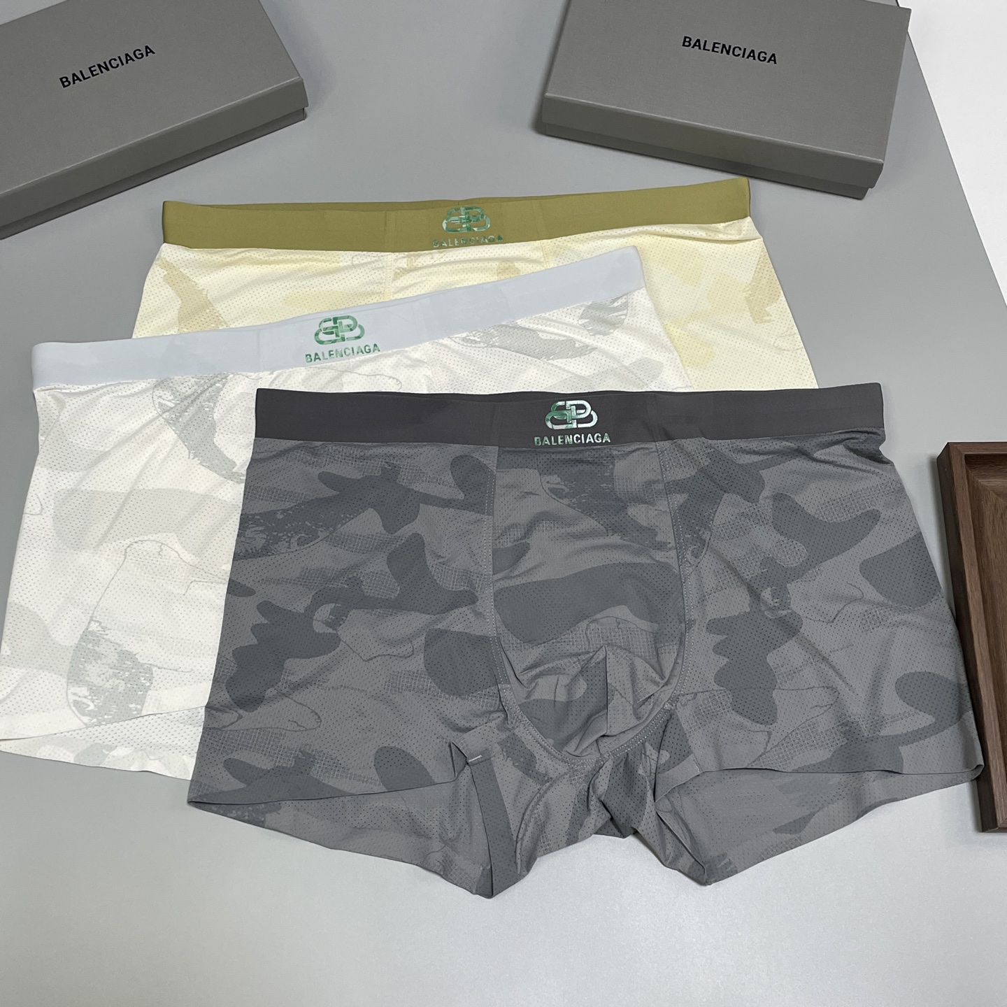 🔥🔥🌾2026新品！巴黎世家时尚男士内裤！ 外贸公司合作订单，经典雕版3D硅胶logo印标 轻薄透设计，