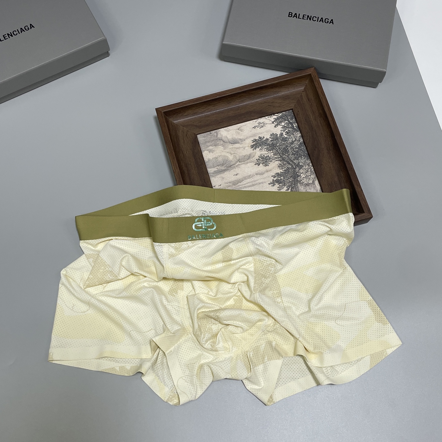 🔥🔥🌾2026新品！巴黎世家时尚男士内裤！ 外贸公司合作订单，经典雕版3D硅胶logo印标 轻薄透设计，