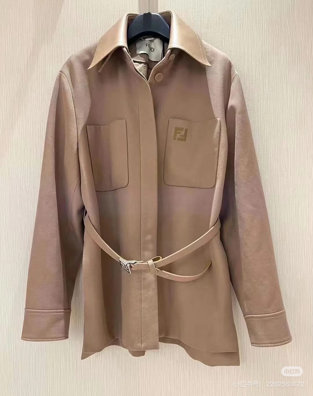 Fendi Abbigliamento Giacca & Soprabito Khaki Pelle di pecora Fashion