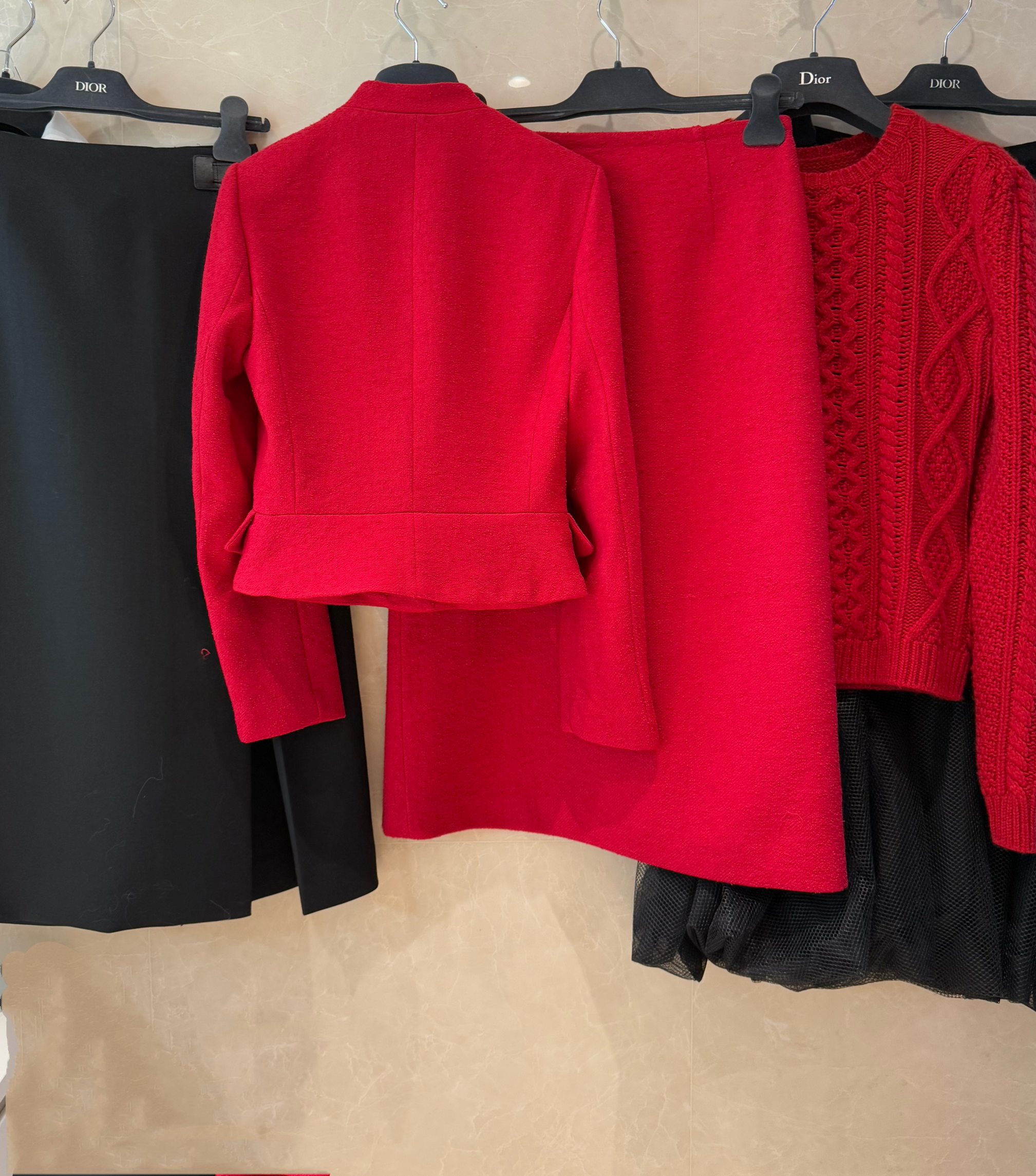 Elegant Red Wool Blend Skirt Suit Set - Silk Lined, Classic Fit 8 a1732849430841 3723