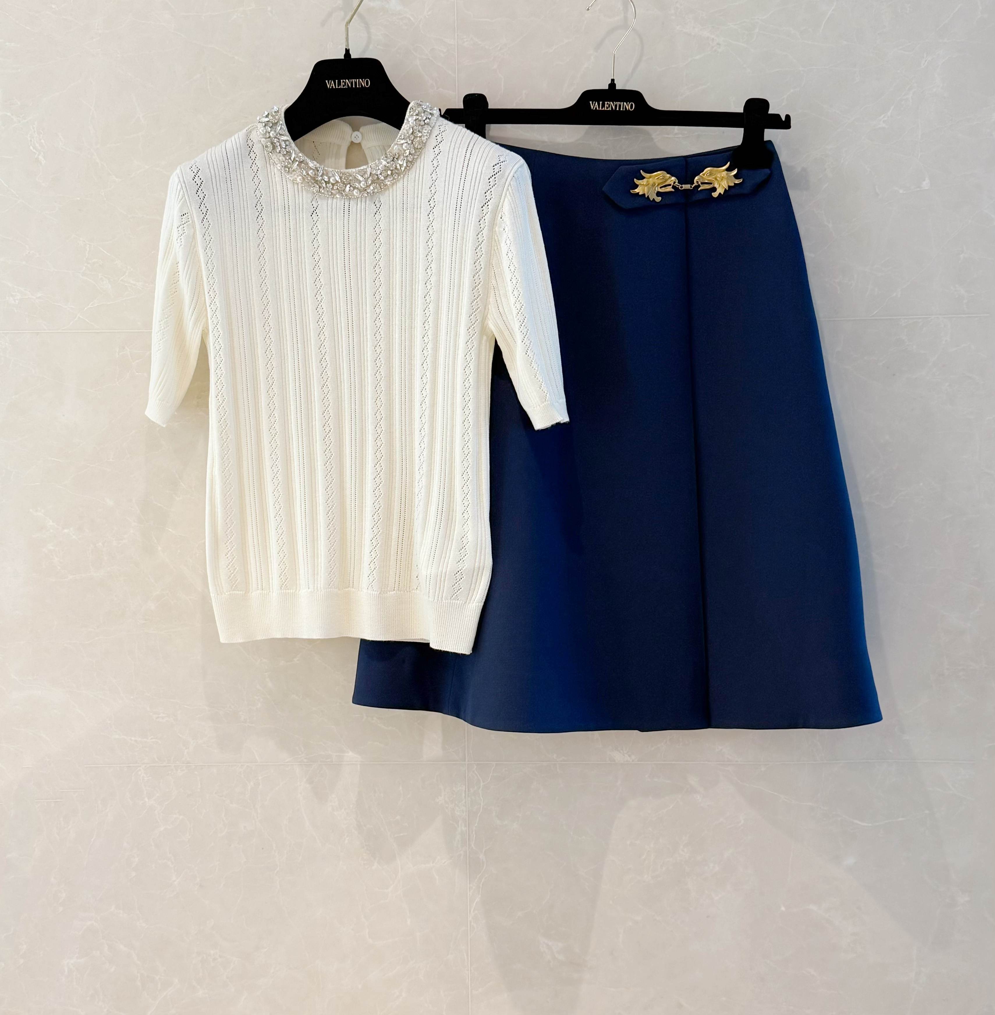 Embroidered Wool Knit Sweater with Faux Gemstone Collar - Chic & Youthful 4 a1741422460920 0565