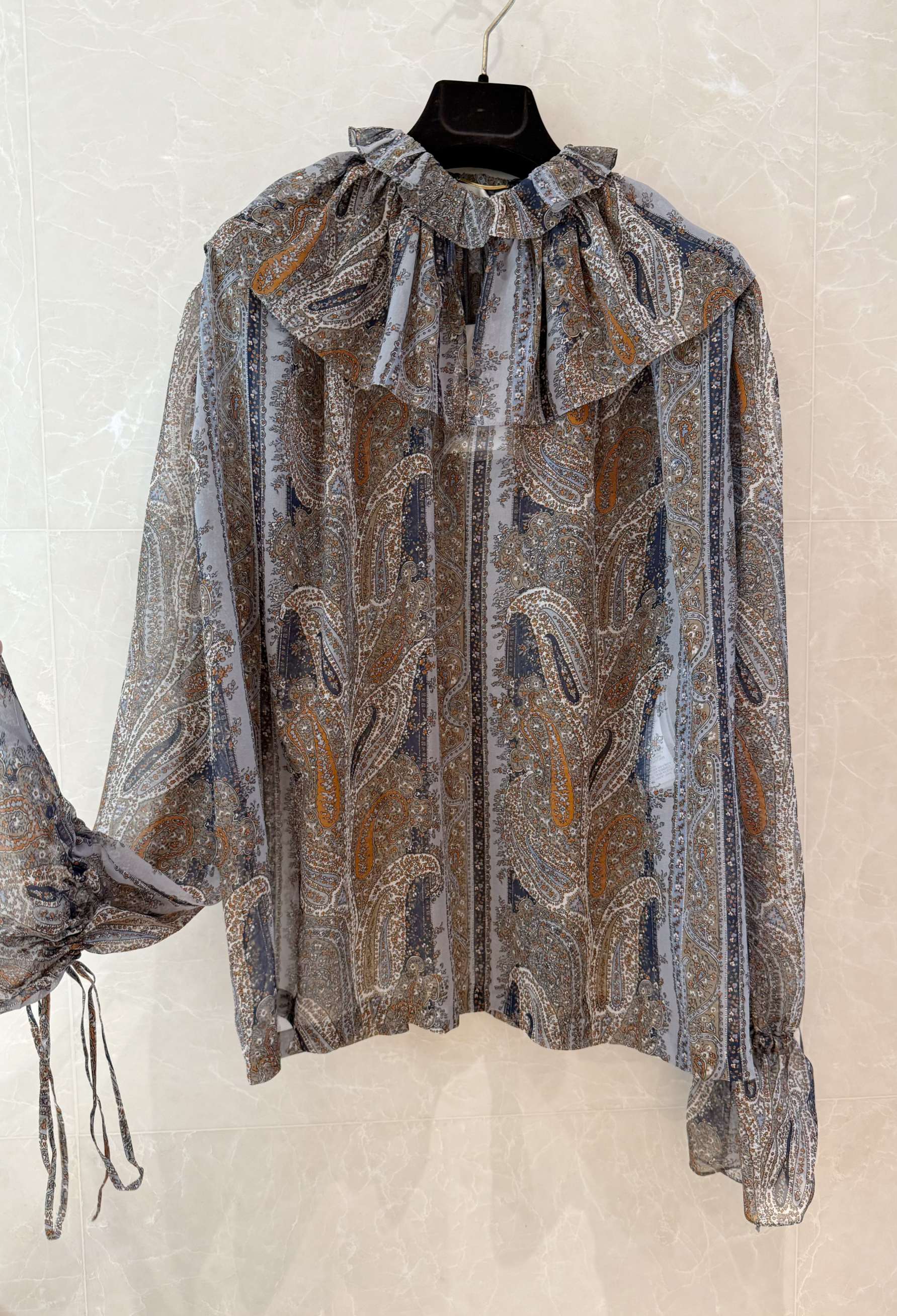 Yves Saint Laurent Silk Shirt & Skirt Set - Elegant Spanish Style 3 a1741929035900 8006