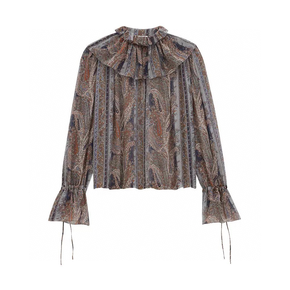 Yves Saint Laurent Silk Shirt & Skirt Set - Elegant Spanish Style 8 a1742200174162 5600