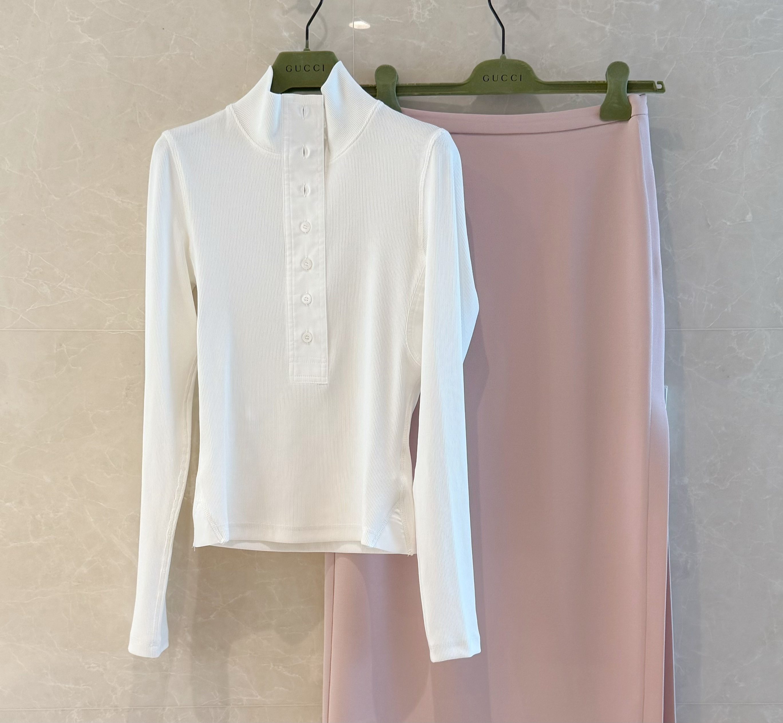 Elegant G-Style Pastel Skirt with Side Slit - Perfect for Spring & Summer 2 a1742544345899 2118