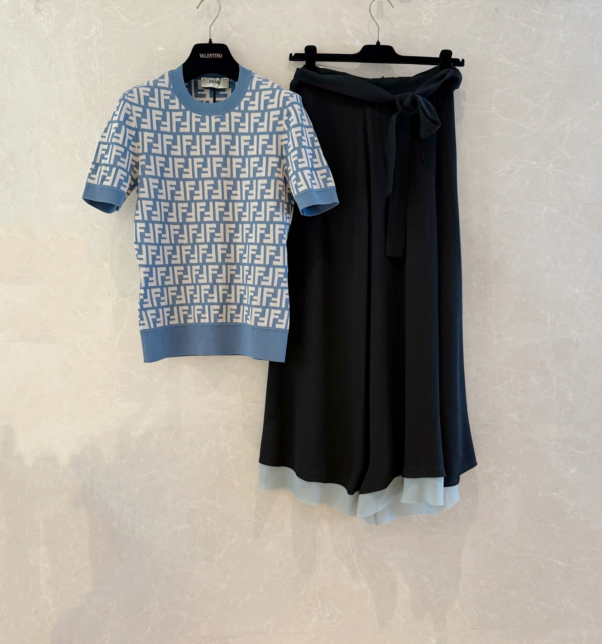 Elegant Silk Midi Skirt with Color Block Detail | Spring/Summer Collection 8 a1743225459692 0388