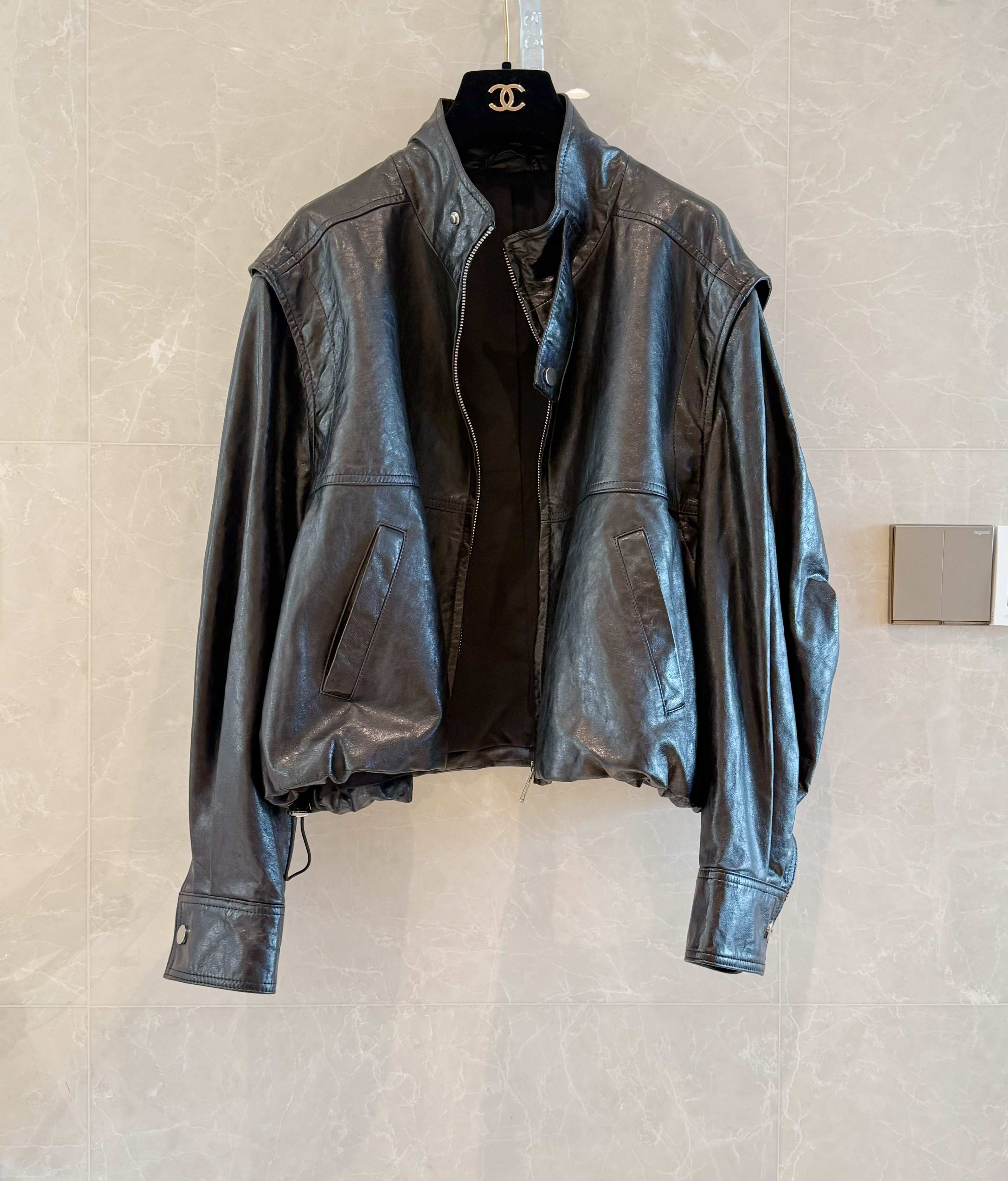 Women's Lambskin Leather Biker Jacket - Stand Collar Zip Up Motorcycle Coat 4 a1758960299823 6671