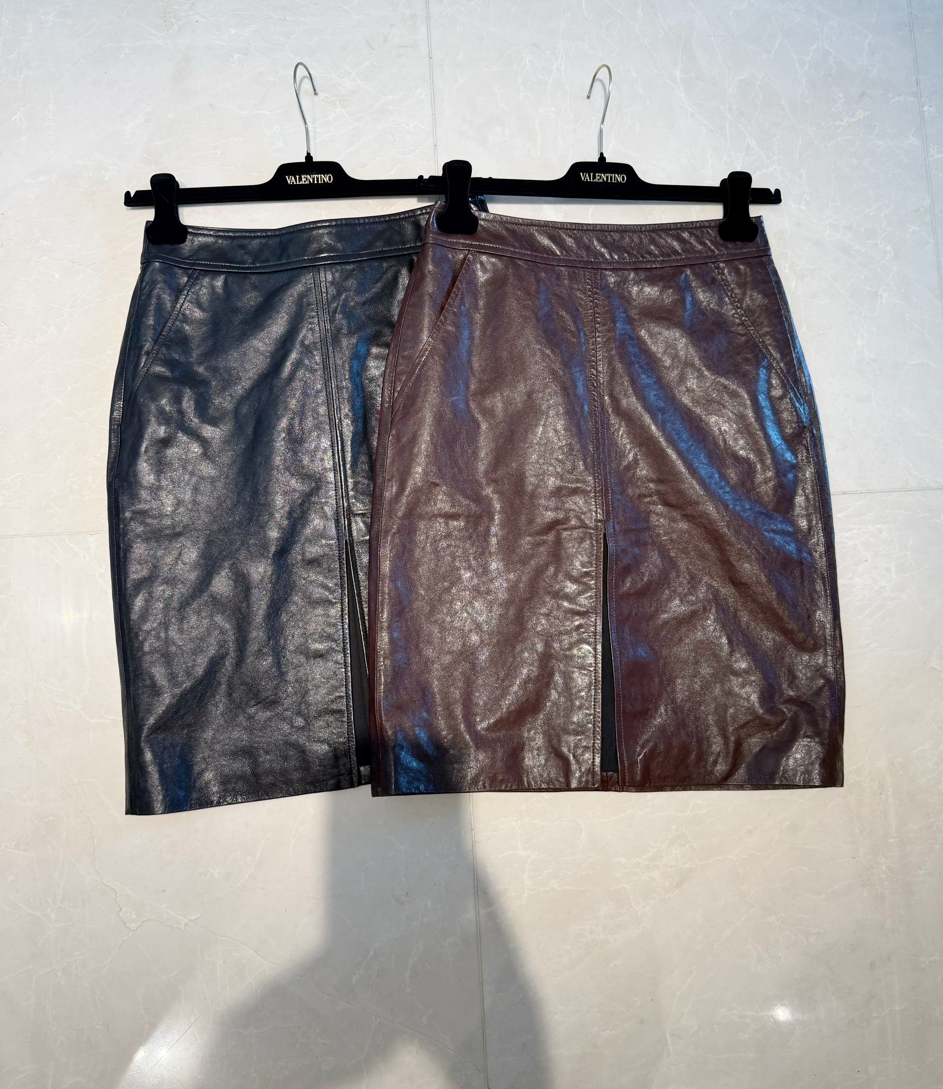 Elegant Lambskin Mini Skirt with Front Slit - Chic & Comfortable 11 a1758960385863 4284