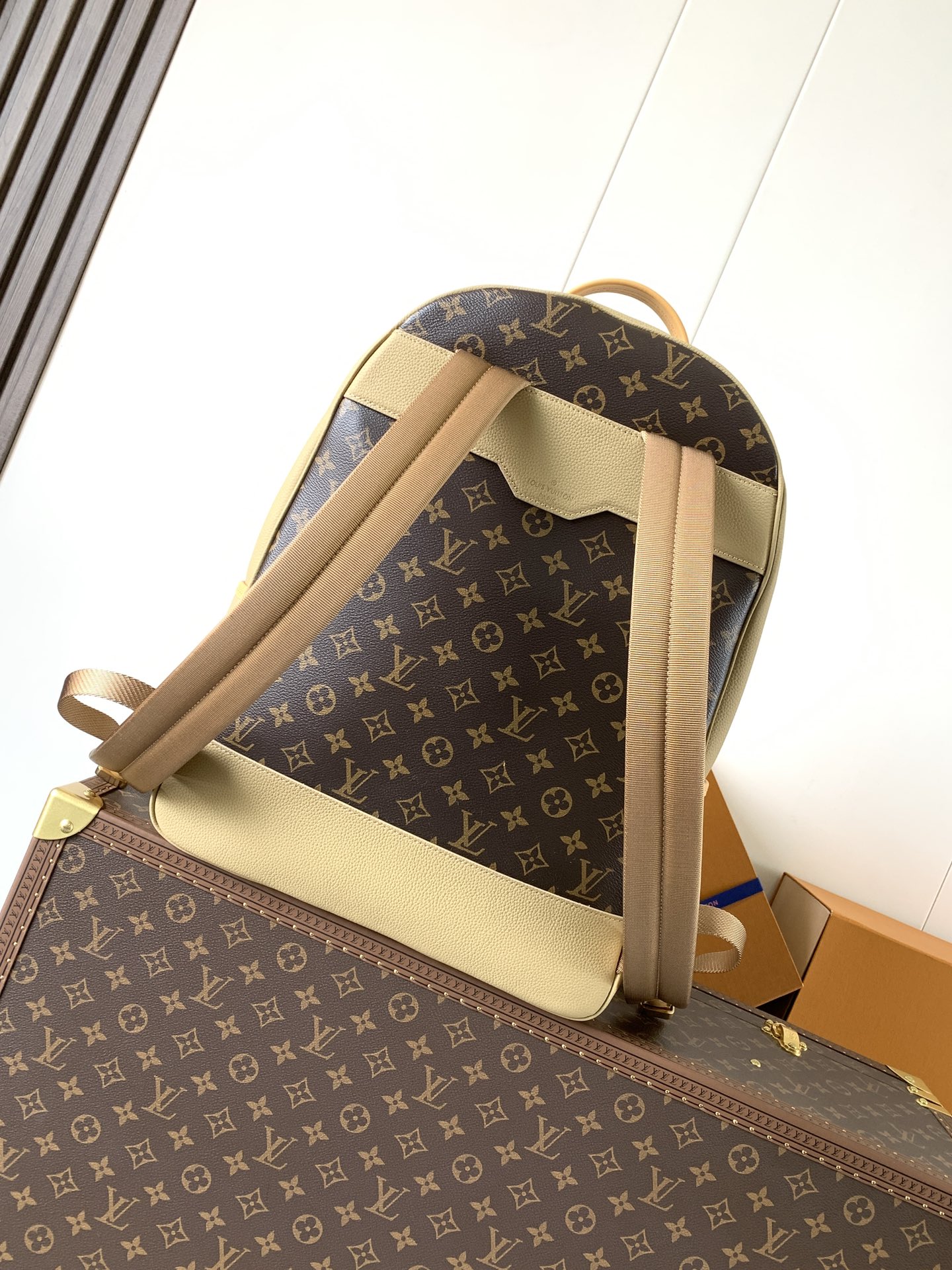 Louis Vuitton M12624 老花/棕色（拼色） 变码芯片163c Outdoor 双肩包