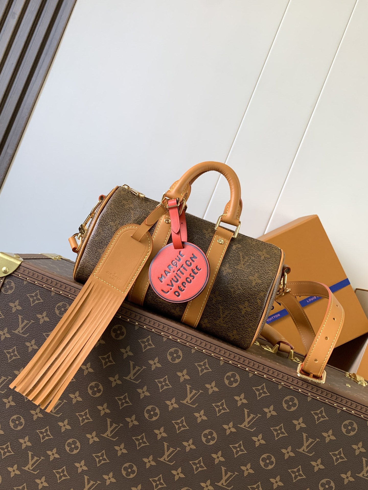 Louis Vuitton M11542新款 变码芯片163c Keepall Bandoulière 25 手袋汲取西部灵感