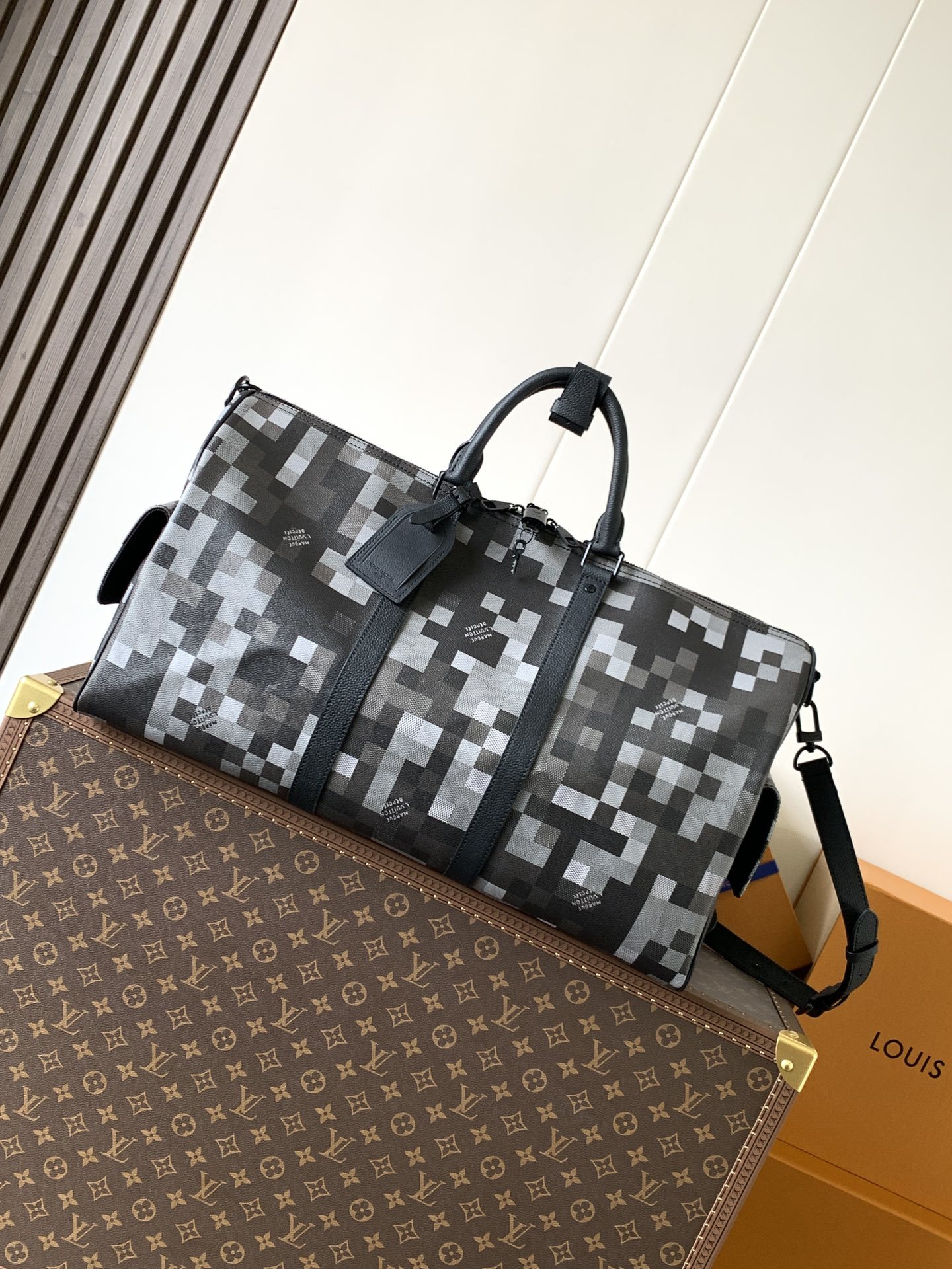 M14957 顶级原单 变码芯片163C 本款 Keepall Bandoulière 50 旅行袋选用