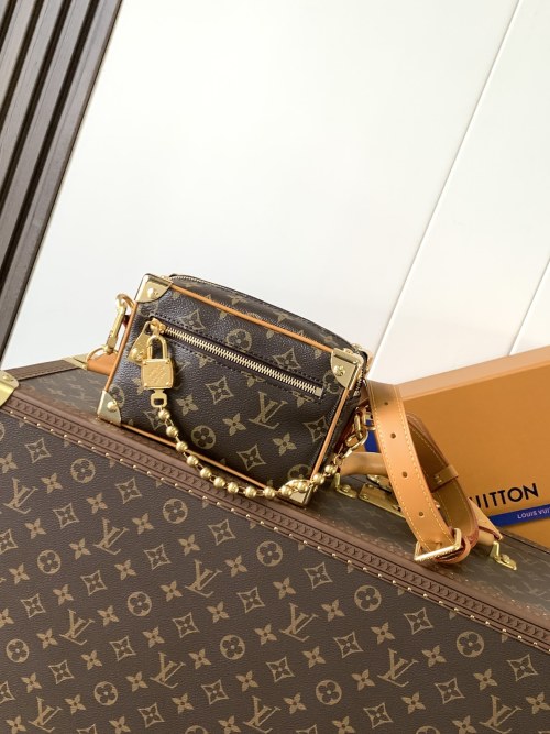 Louis Vuitton Mini Soft Trunk Bag Monogram Canvas with Leather Trim 1 Louis Vuitton Mini Soft Trunk Bag Monogram Canvas with Leather Trim