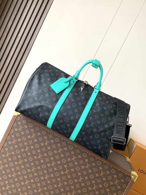 Louis Vuitton Keepall Bandouliere 50 Monogram Eclipse Canvas Travel Bag 1 Louis Vuitton Keepall Bandouliere 50 Monogram Eclipse Canvas Travel Bag