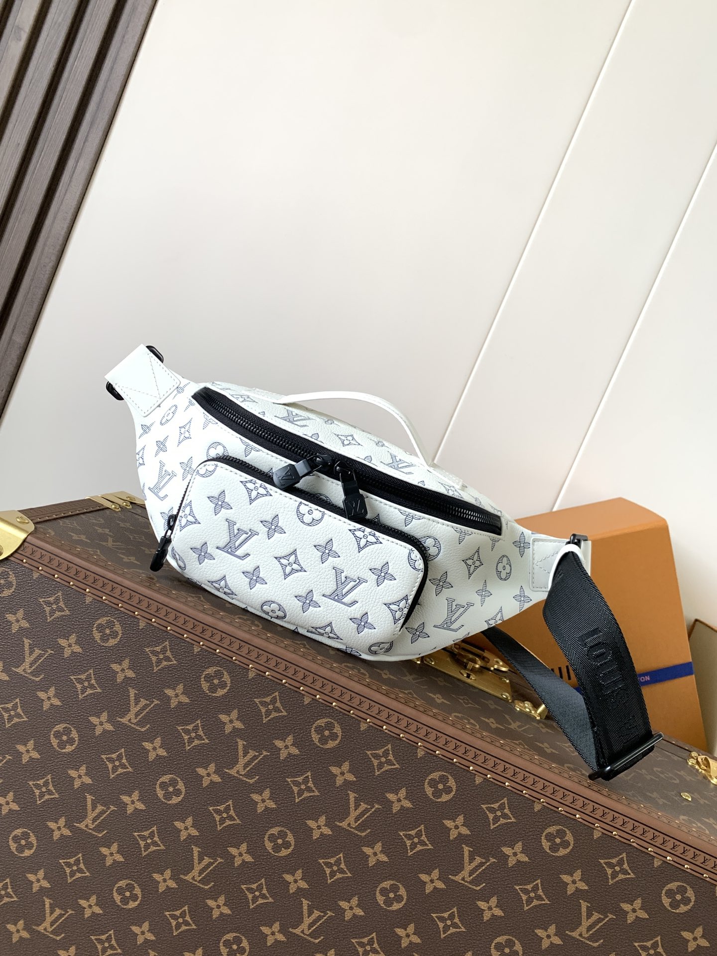 Louis Vuitton Rush Monogram Shadow Leather Bum Bag - White, M25227 2 i1753306301 6770 8
