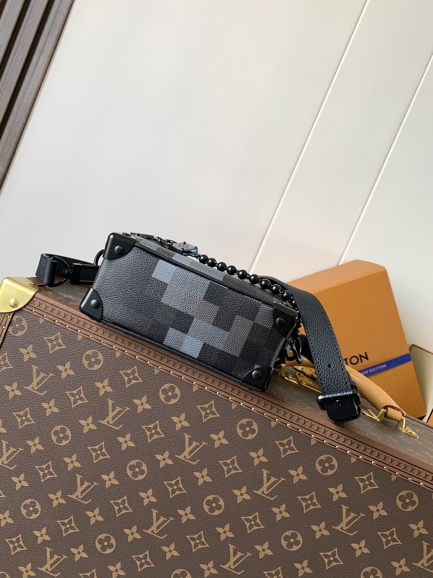 M14922 顶级原单 变码芯片163C 本款Mini Soft Trunk手袋为Damoflage B