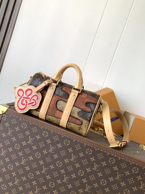 Louis Vuitton Keepall Bandouliere 25 Monogram Landscape Coated Canvas Bag 1 Louis Vuitton Keepall Bandouliere 25 Monogram Landscape Coated Canvas Bag