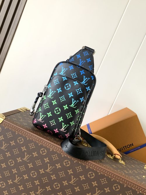 Louis Vuitton Avenue Sling Bag Monogram Eclipse Coated Canvas Small Size 1 Louis Vuitton Avenue Sling Bag Monogram Eclipse Coated Canvas Small Size
