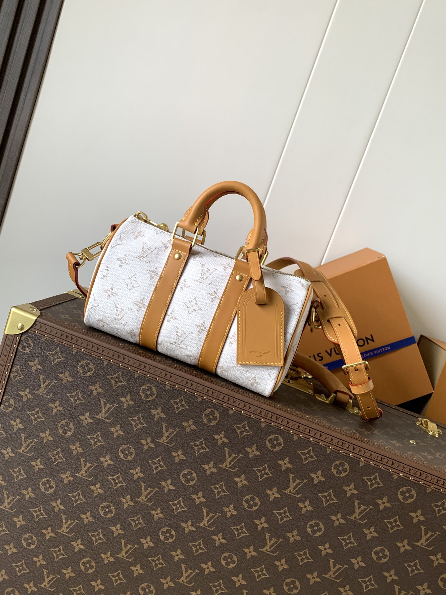 Louis Vuitton M15076白色 变码芯片163C【KEEALL
