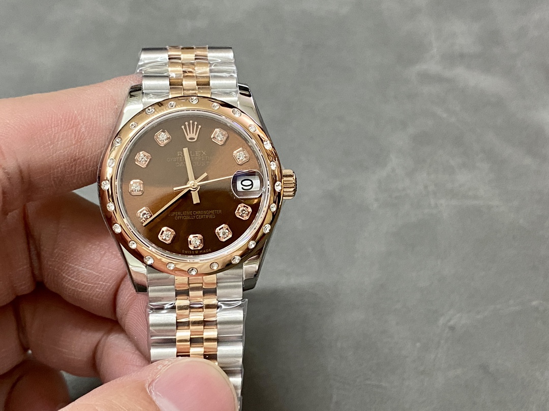 La última obra maestra de WF, "Reloj Rolex Oyster Datejust para mujer", 31 mm 1: Apertura del molde original, el diámet…