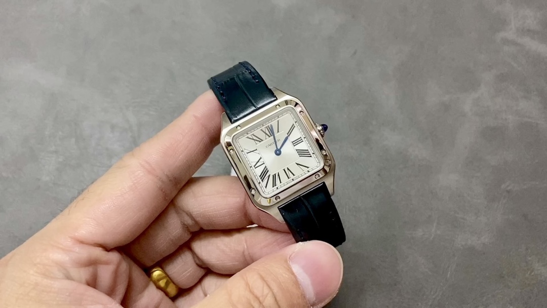 Cartier Watch Best Replica 1:1
 Blue Polishing Calfskin Cowhide Frosted Steel Material Vintage Casual Quartz Movement Strap