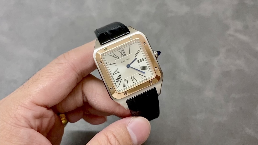 Cartier Wholesale
 Watch Best Quality Replica
 Blue Polishing Calfskin Cowhide Frosted Steel Material Vintage Casual Quartz Movement Strap