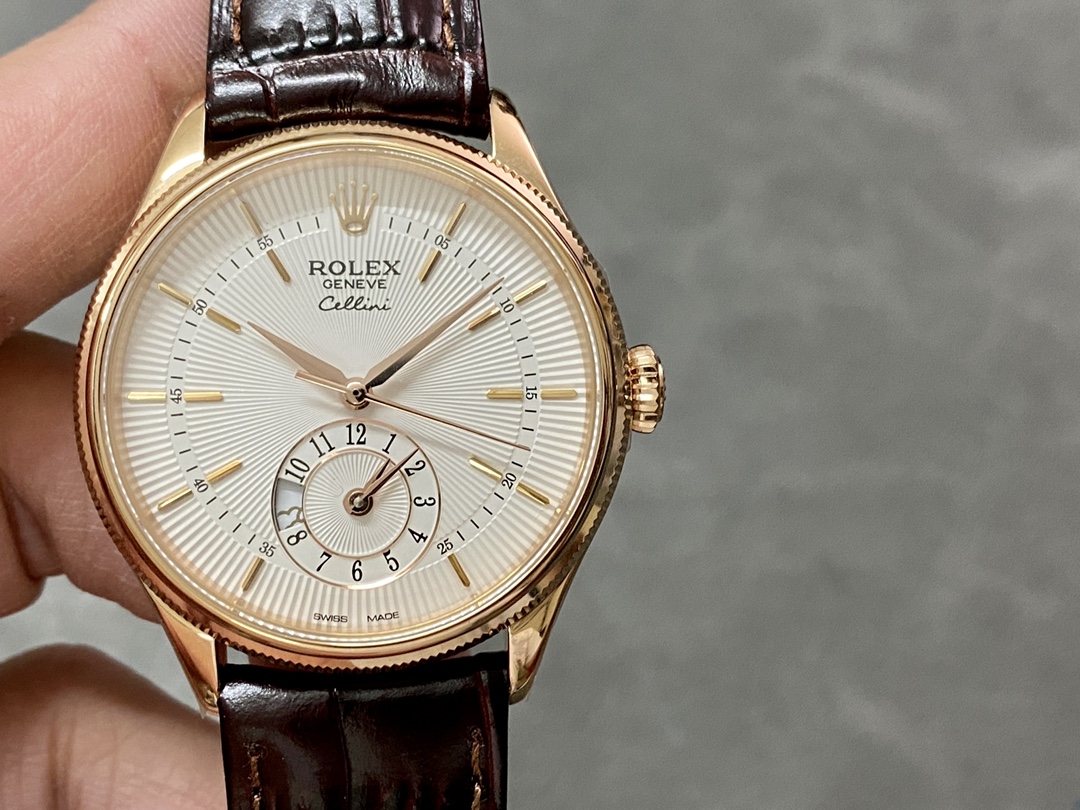 Rolex Cellini Watch Blue Cowhide Mechanical Movement