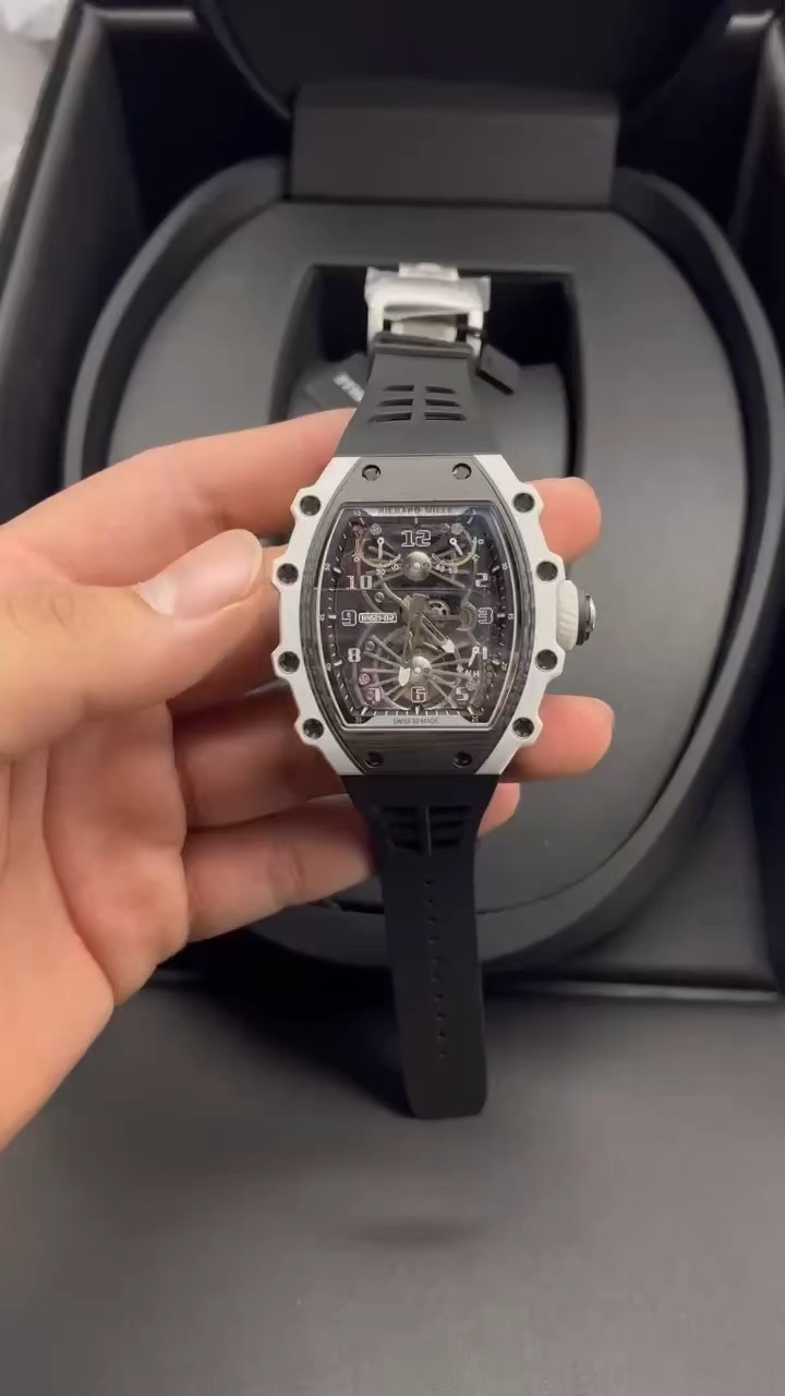 Richard Mille Orologio da Polso Nero Bianco Openwork