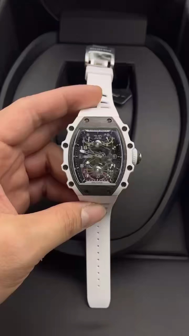 Richard Mille Orologio da Polso Nero Bianco Openwork