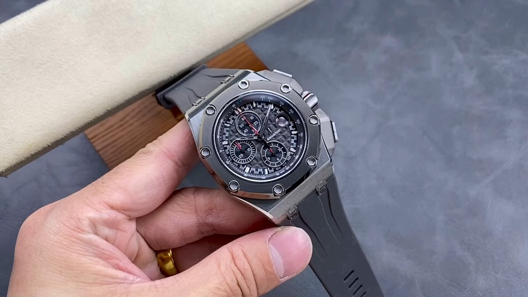 Audemars Piguet Royal Oak Offshore Orologio da Polso Nero Blu Grigio Platino Rosso Rose Oro rosa Bianco Lucidatura Frosted Gomma Pantaloni da tuta Cinturino in gomma