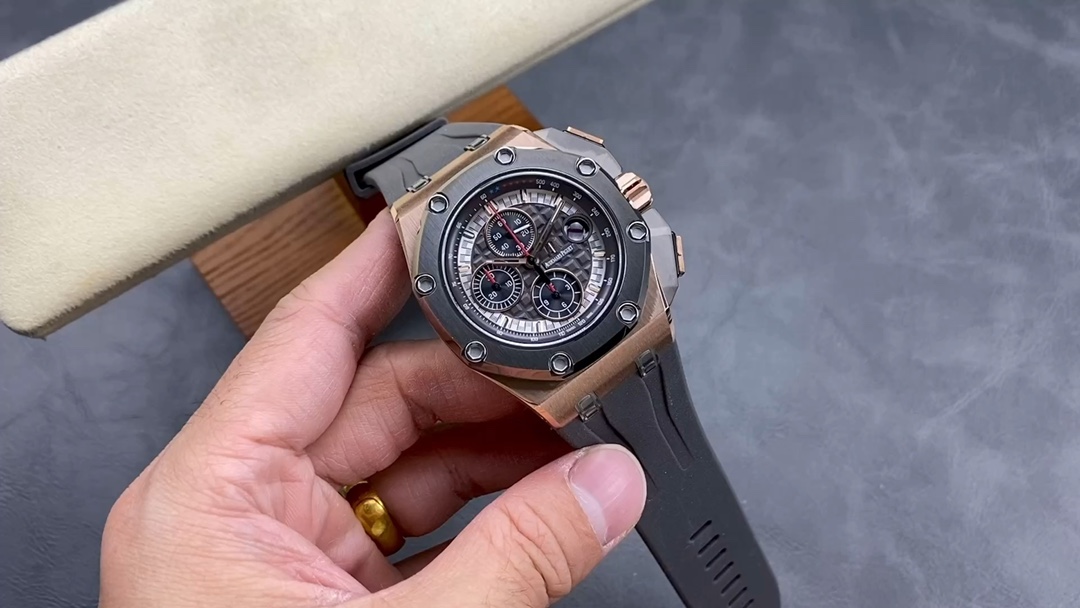 Audemars Piguet Royal Oak Offshore Orologio da Polso Nero Blu Grigio Platino Rosso Rose Oro rosa Bianco Lucidatura Frosted Gomma Pantaloni da tuta Cinturino in gomma