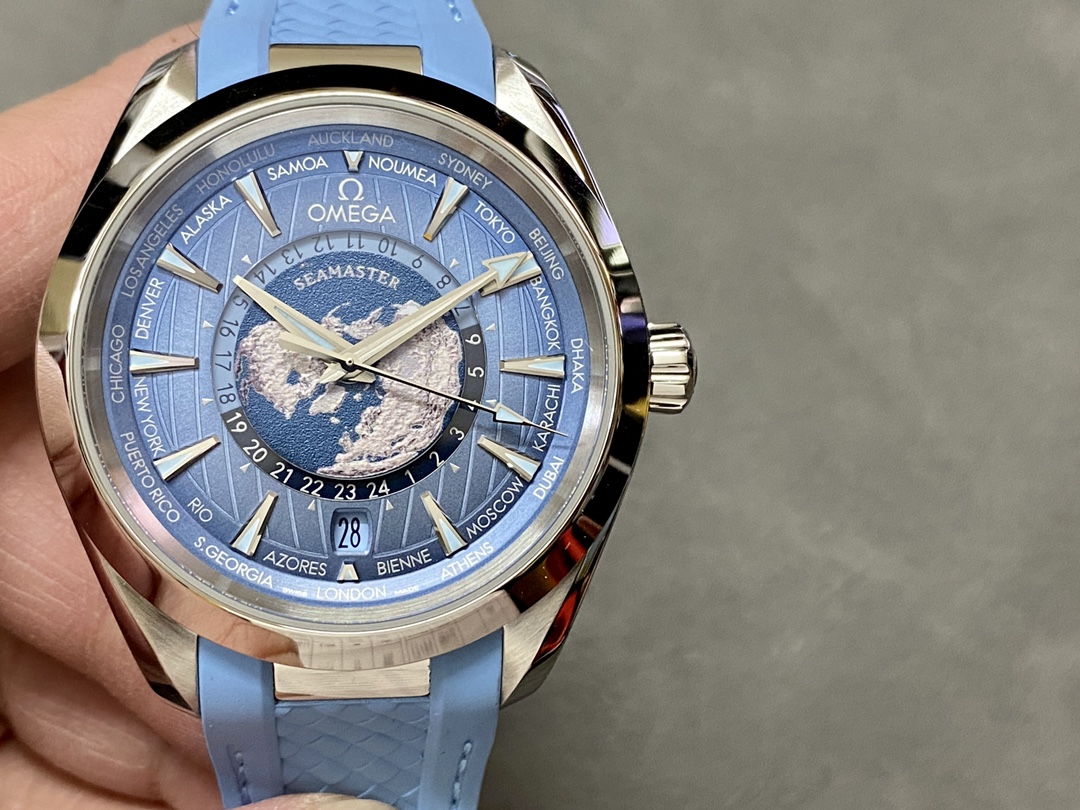 NO:144604,VS Omega Ice Blue World Time, omega19860909VS 欧米茄冰蓝世界时,,omega,Watch