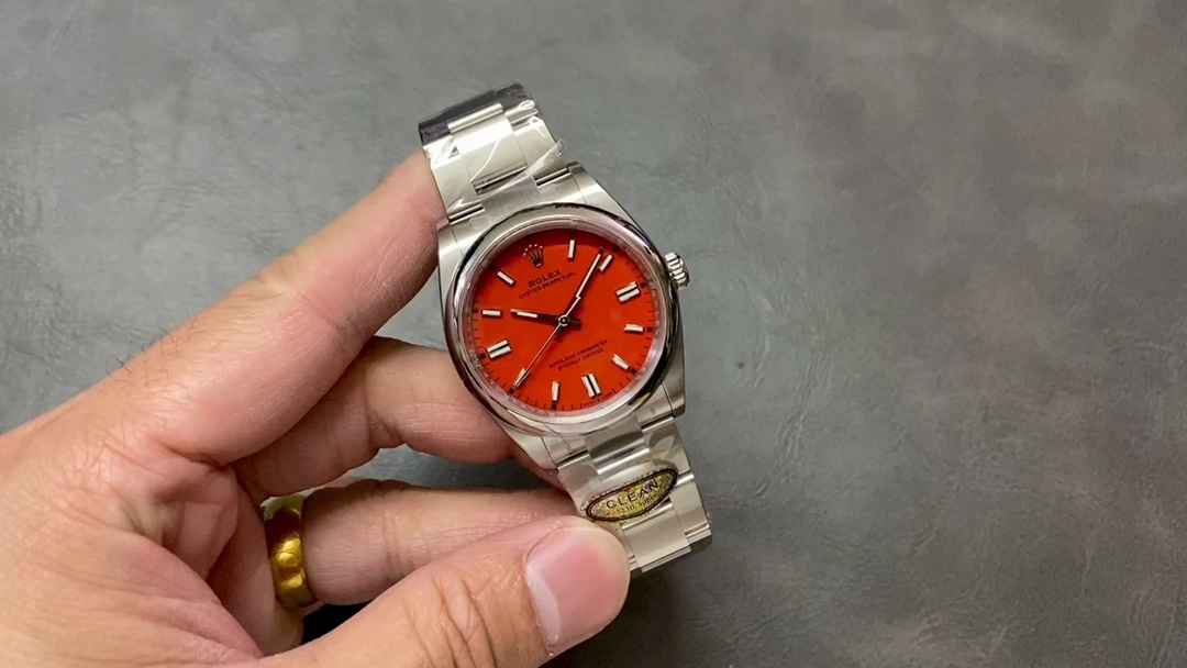 Alta qualità
 Rolex Oyster Perpetual Date Orologio da Polso Nero Blu Azzurro Rosa Rosso Incisione