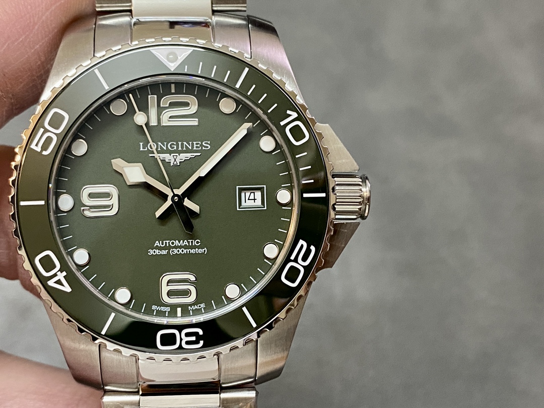 NO:146462,XF Longines Concas Green 2892 movement 43mm size, longines19860909XF 浪琴康卡斯 绿色 2892机芯 43mm尺寸,,longines,Watch