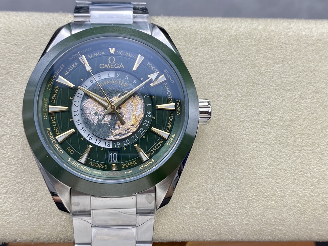 NO:149013,N1 Factory Omega Seahorse World Time.92.43.22.99.001 1: The original template opening is the same as the genuine titanium shell 43 watch diameter (excluding drops) 