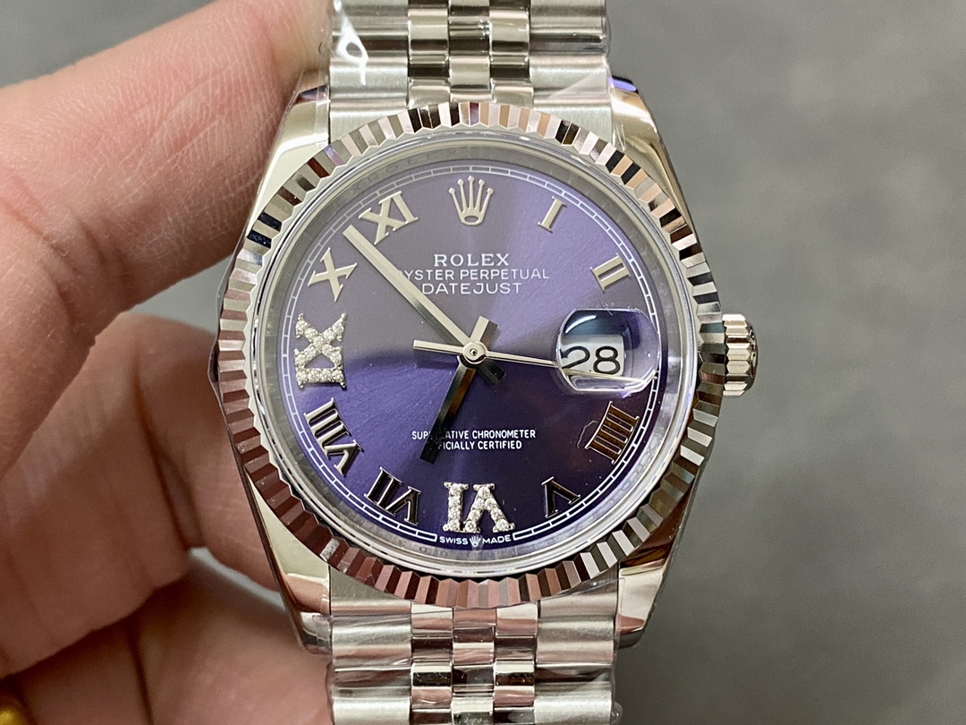 Rolex Datejust Watch Blue Denim Steel Material