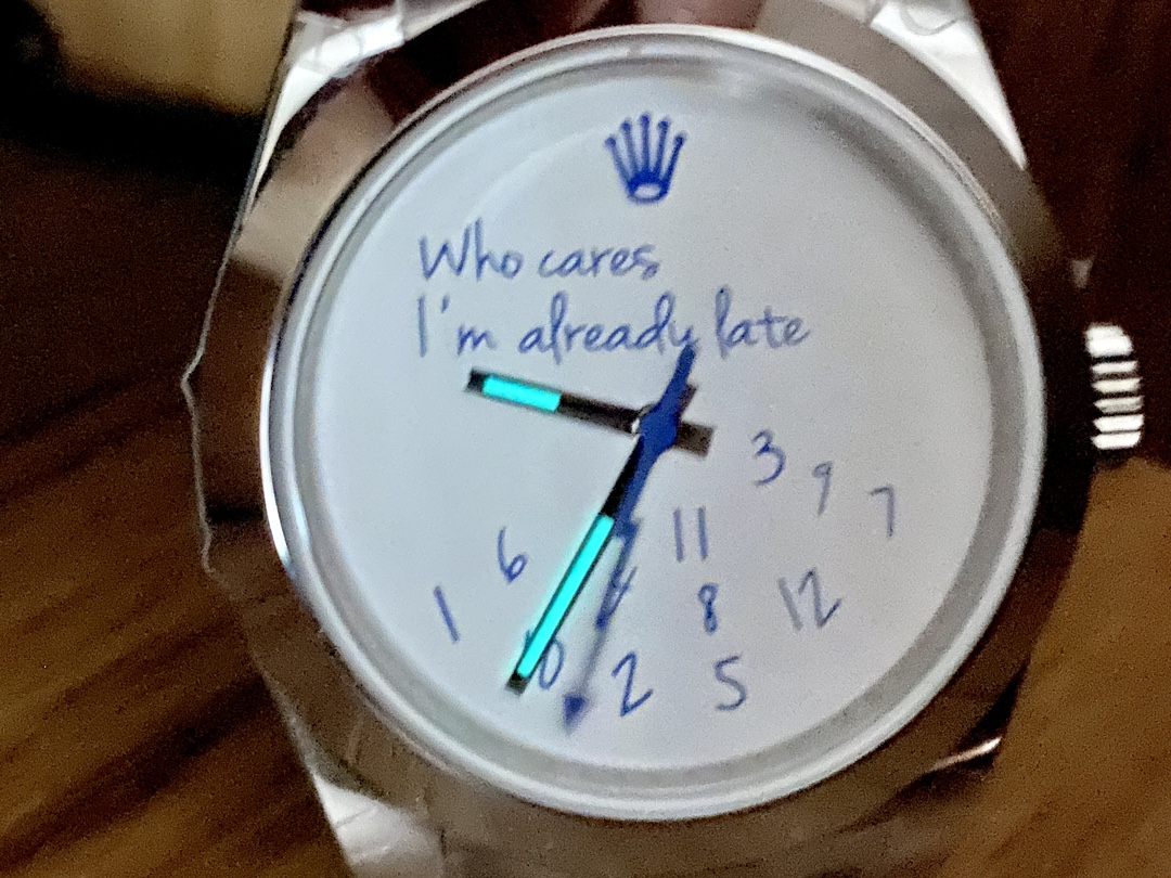 NO:157354,Rolex Who cares I’m afready ate Personalized Lightning 3131 movement 904L stainless steel, Rolex19860909劳力士 Who cares I’m afready ate 个性款闪电 3131机芯904L精钢,,rolex,Watch